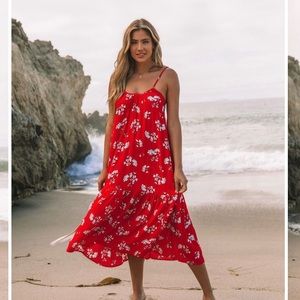 Sao Paulo Pocketed Floral Midi Dress
